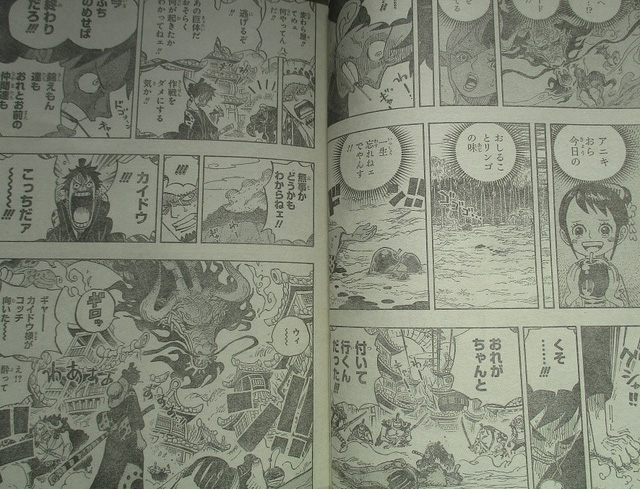 Luffy bi Kaido ha chi voi mot don trong One Piece Chap 923 - 2