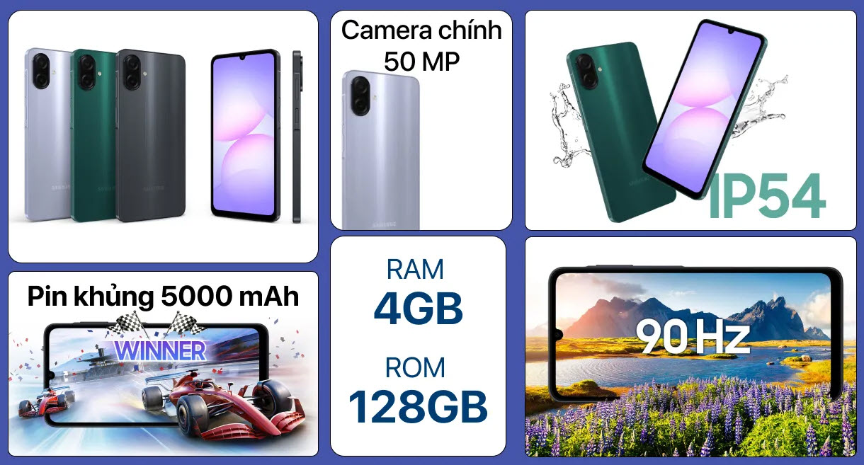 Top 5 điện thoại Android chơi TFT Mobile mượt dưới 2.5 triệu đồng 2026 Samsung A07