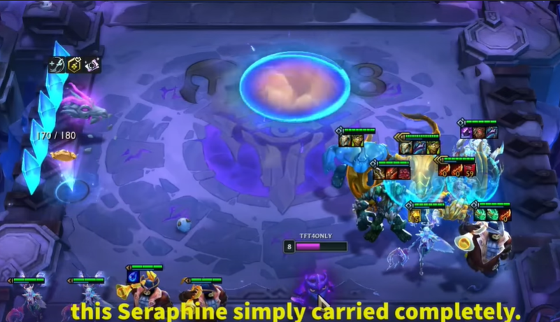 Doi hinh Seraphine Carry cua TFT4ONLY