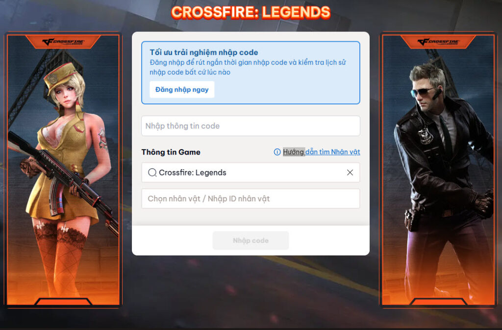 Code game Crossfire Legends Mobile VNG mới nhất 2026